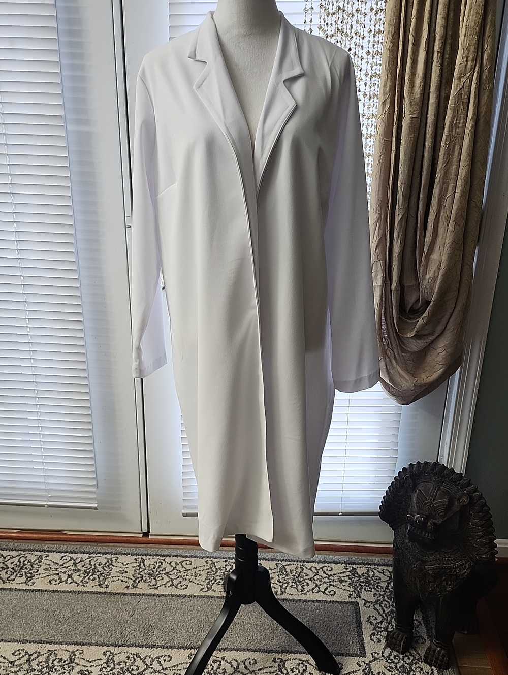 Ashley Stewart White Women's Stretch Polyester Topper